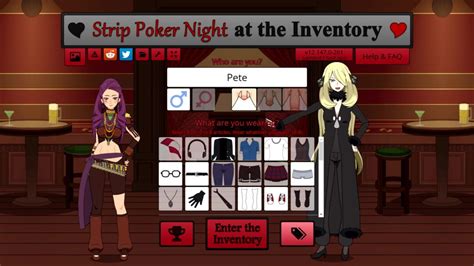 strip poker night|Strip Poker Night at the Inventory: Oldgrounds Edition.